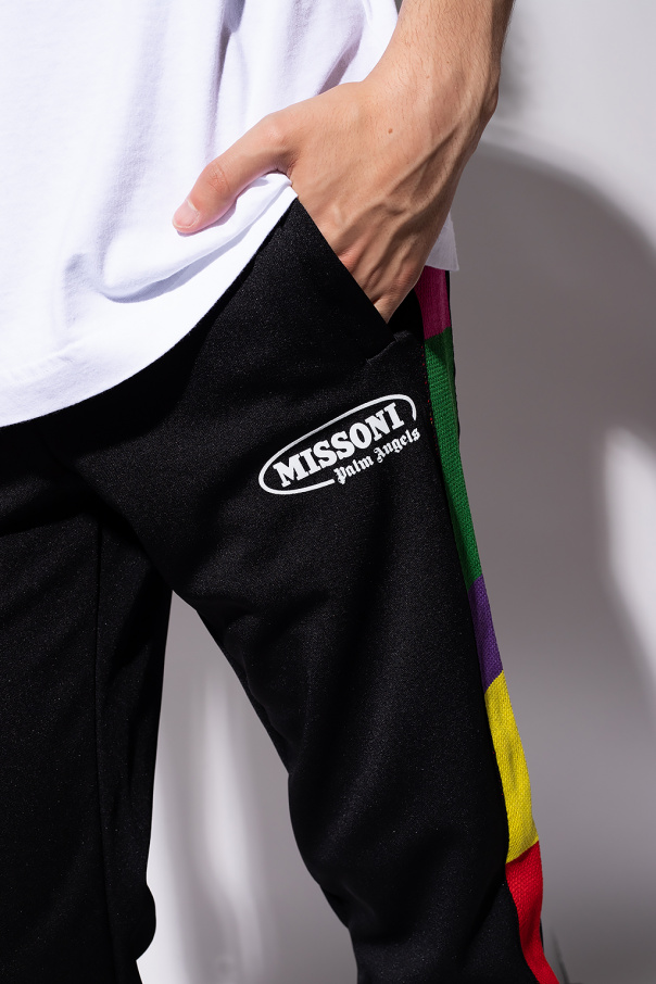 GenesinlifeShops Italy - AMBUSH logo-patch track pants - Palm